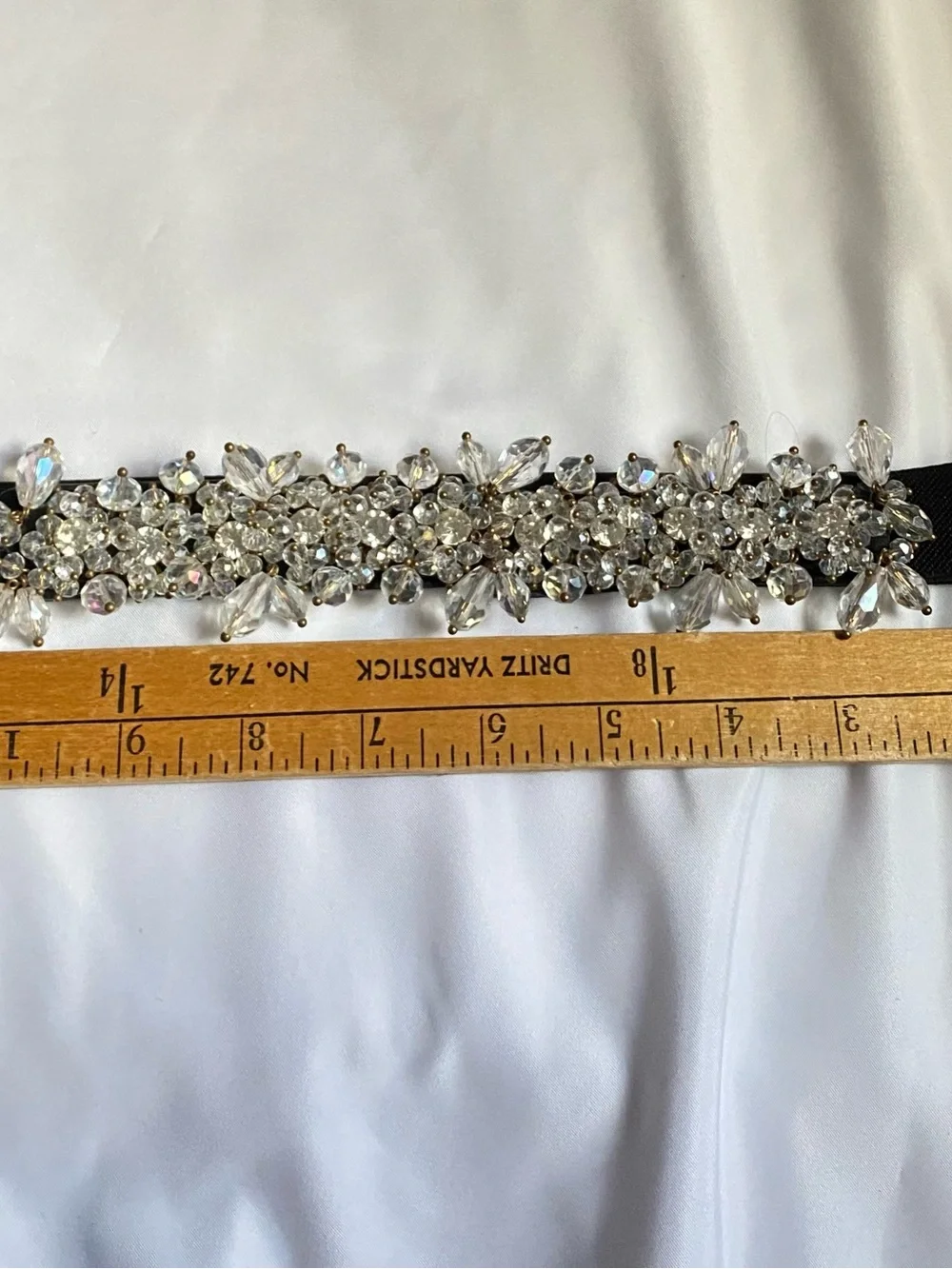Crystal Beaded Black Belt